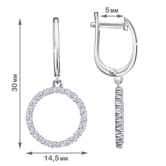 Серьги из серебра с эмалью