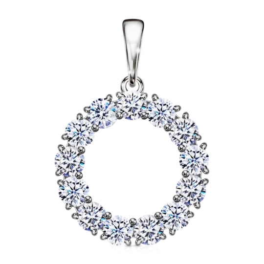 Серьги из серебра с фианитами