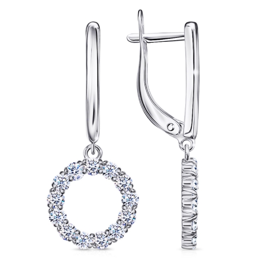 Подвеска из серебра с фианитами