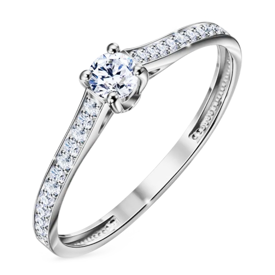 Кольцо из серебра с ювелирным кристаллом лунный оникс