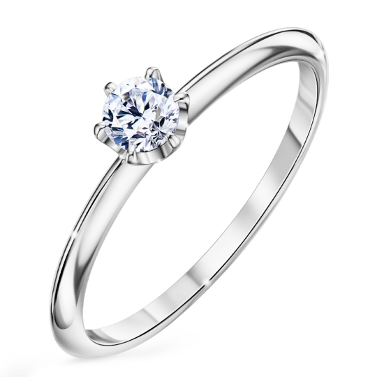 Кольцо из серебра с фианитами