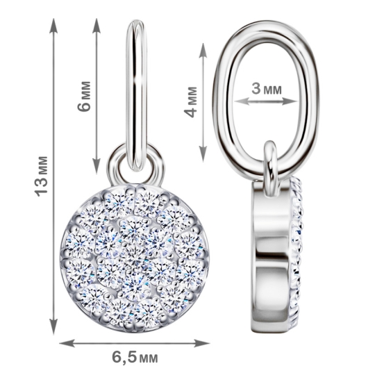 Подвеска из серебра с ониксом