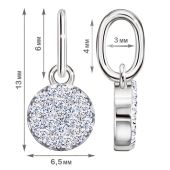 Подвеска из серебра с фианитами