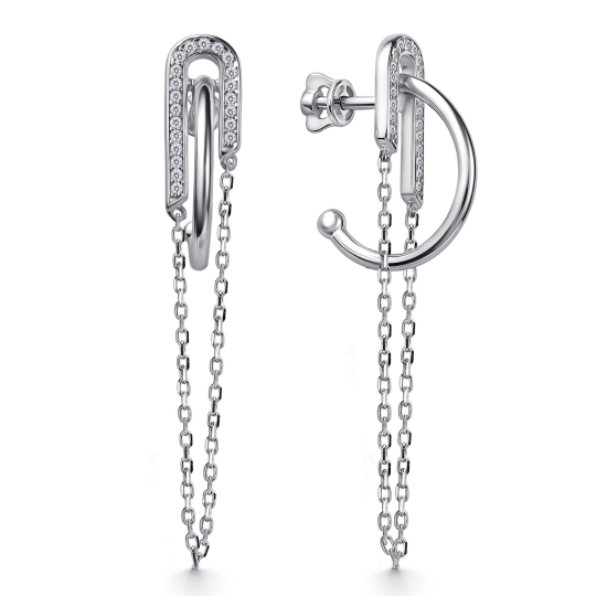 Серьги из серебра с перламутром