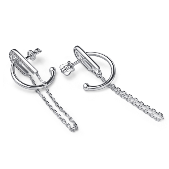 Серьги из серебра с перламутром