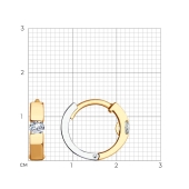 Серьги из золота с фианитами