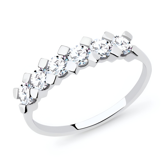 Кольцо из золота с фианитами