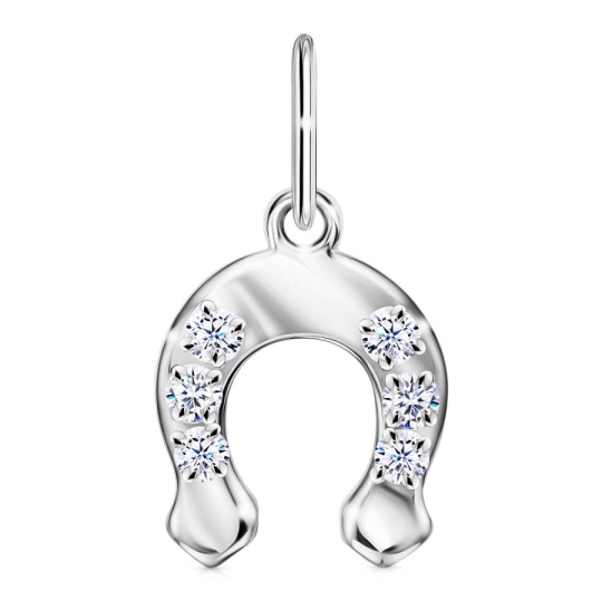 Подвеска из серебра с кварцем и фианитами