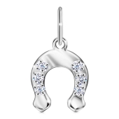 Подвеска из серебра с фианитами 