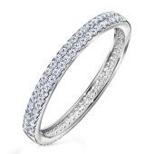 Кольцо из серебра с фианитами