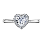 Кольцо из серебра с фианитами