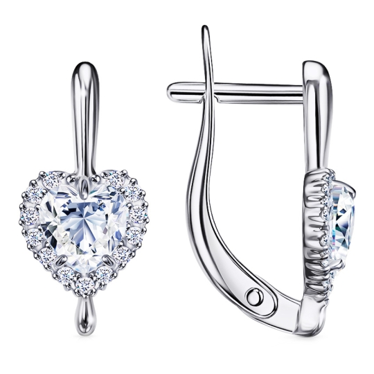 Кольцо из серебра с фианитами