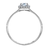 Кольцо из серебра с фианитами