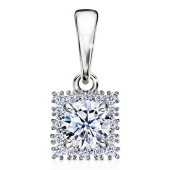 Подвеска из серебра с фианитами