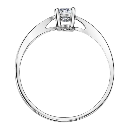 Кольцо из серебра с фианитами