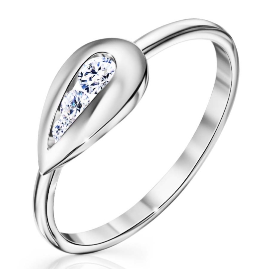 Серьги из серебра с фианитами