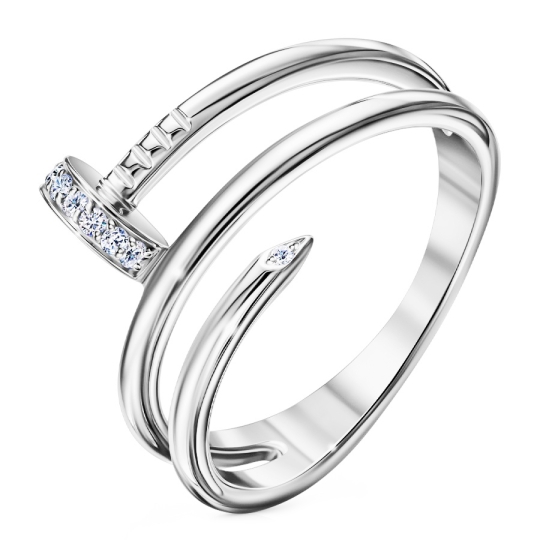 Кольцо из серебра с чернением "Дракон"