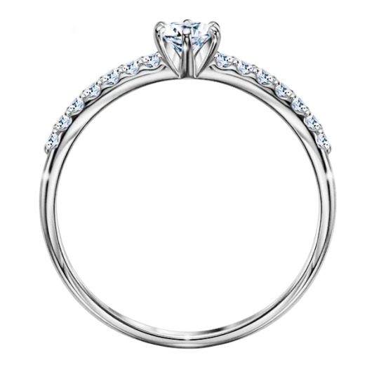 Кольцо из серебра с фианитами