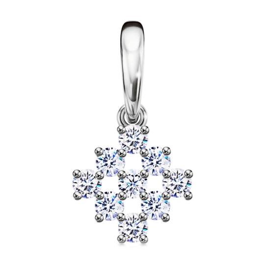 Подвеска из серебра с бриллиантом