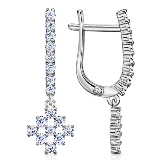 Подвеска из серебра с фианитами