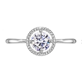 Кольцо из серебра с фианитом