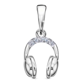 Подвеска из серебра с фианитами