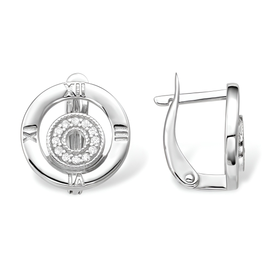 Серьги из серебра с эмалью