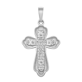 Подвеска-крест из серебра