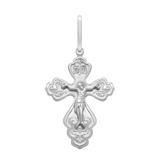 Подвеска-крест из серебра