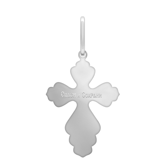 Подвеска-крест из серебра