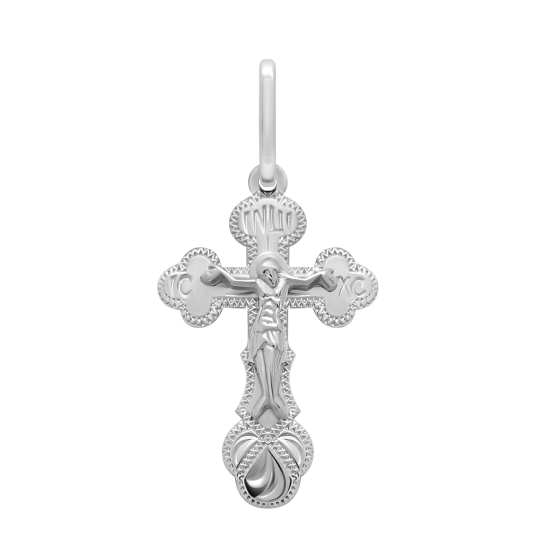 Подвеска-крест из серебра с эмалью