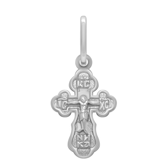 Подвеска-крест из серебра с чернением