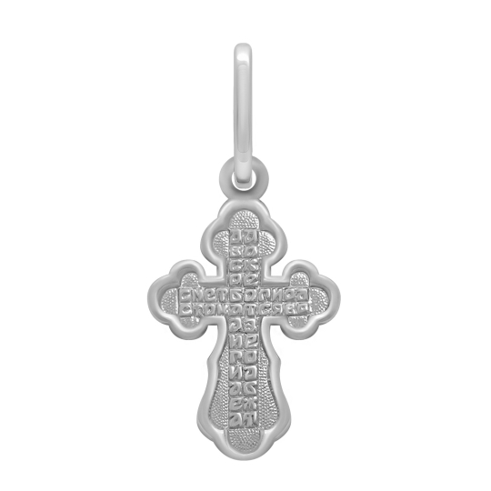 Подвеска-крест из серебра с чернением