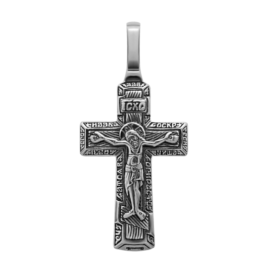 Подвеска-крест из серебра