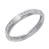 Кольцо из серебра с фианитами