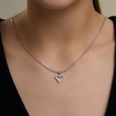 Подвеска из белого золота с фианитами