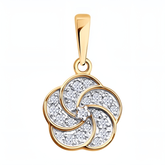 Подвеска из золота с фианитом