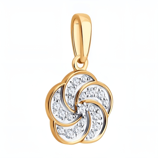 Подвеска из золота с фианитом