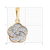 Подвеска из золота с фианитами