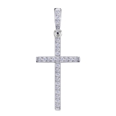 Подвеска из серебра с фианитами