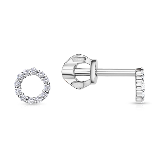 Серьги из серебра с алпанитами и фианитами