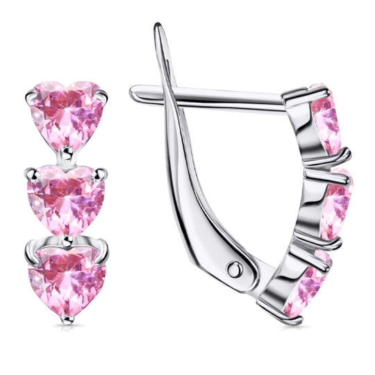 Асимметричные серьги из серебра