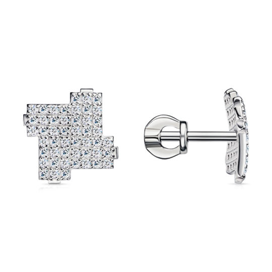 Серьги из серебра с эмалью