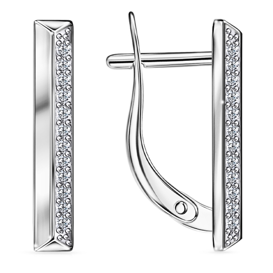 Кольцо из серебра с фианитами