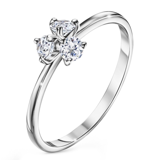 Серьги из серебра с фианитами