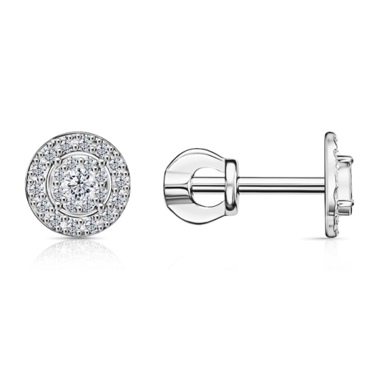 Серьги из серебра с фианитами