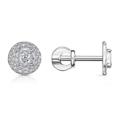 Серьги из серебра с фианитами