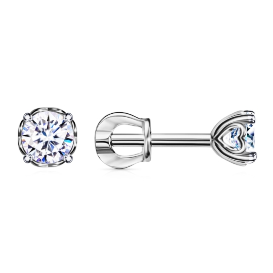 Серьги из серебра с малахитом