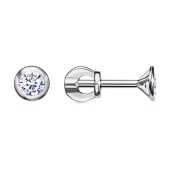 Серьги из серебра с фианитами