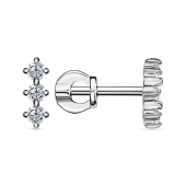 Серьги из серебра с фианитами